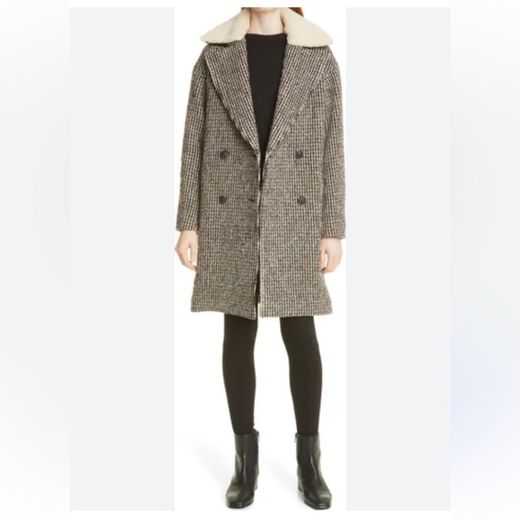 Rag & Bone Mina Cocoon Houndstooth Wool Coat size S - Picture 1 of 16